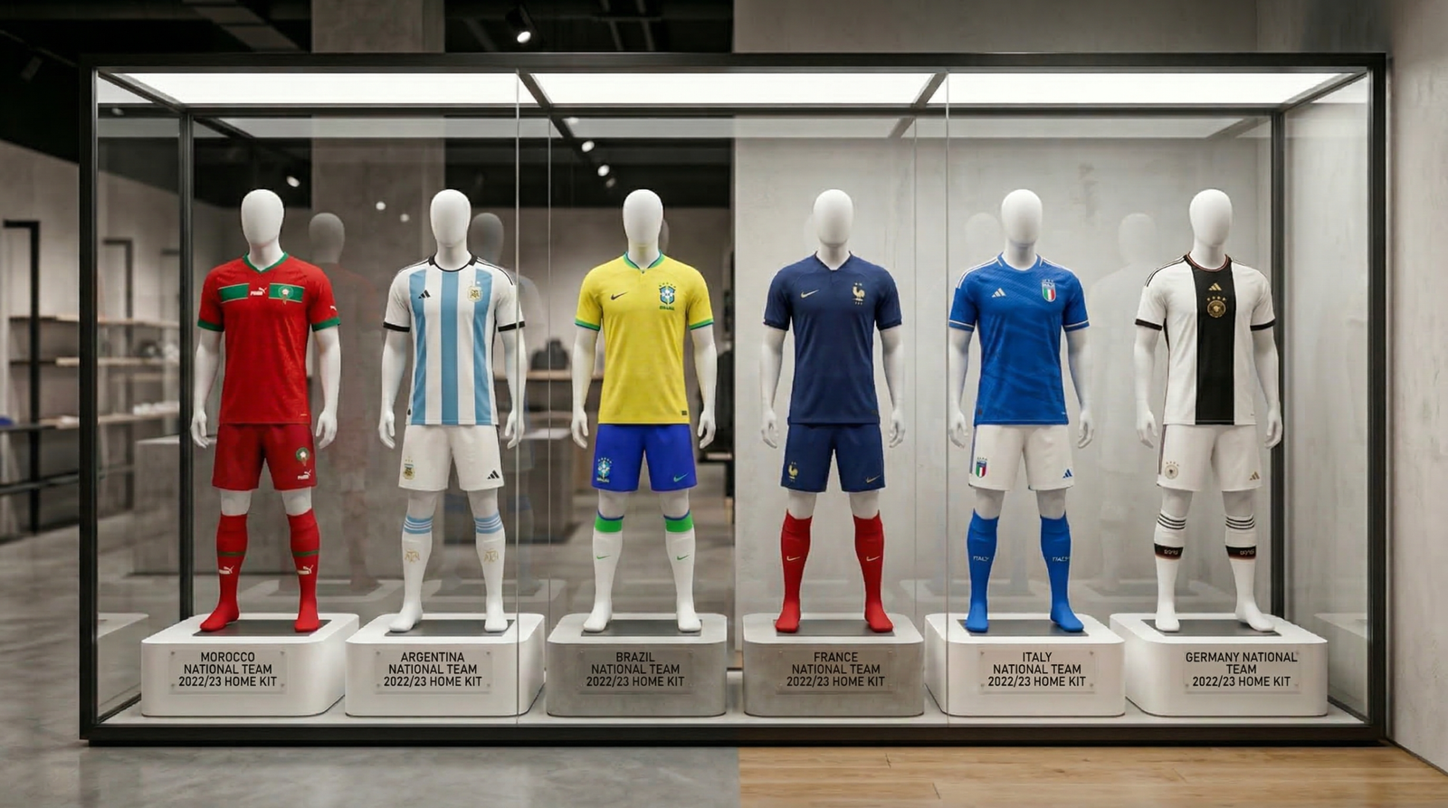 Vitrine de Maillot d'equipes Nationaux