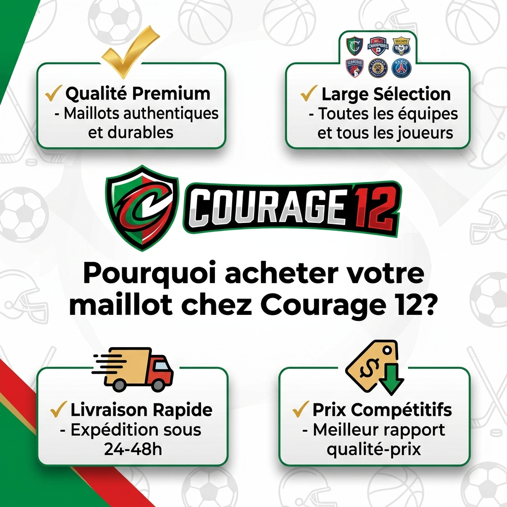 Pourquoi acheter votre maillot chez Courage 12 ?